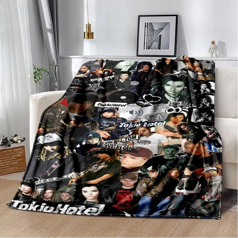 Bill Tom Kaulitz Tokio Hotel Rock Band 2025 New Style Blanket,Soft Throw Blanket for Home Bedroom Bed Sofa Cover Kids Gift Cover