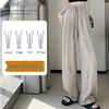 Women's Summer Ice Silk Ink Painting Wide-Leg High-Waisted Floor-Length Pants
