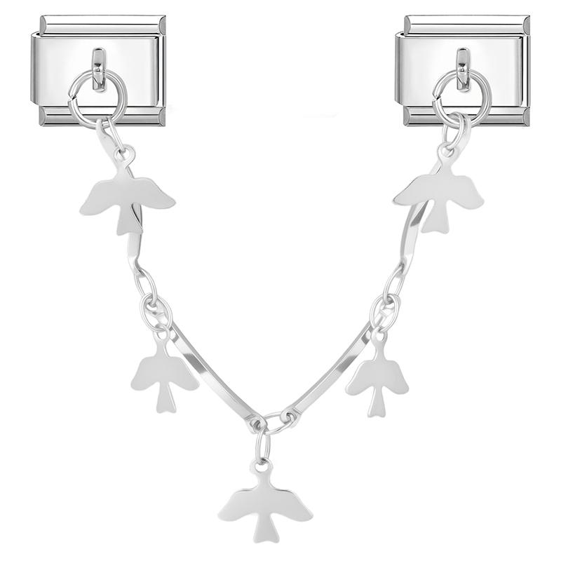 Lasergravur Klavier Herz Stern Flügel NO.7 Lippen Italienische Charm-Glieder Passen 9mm Armband Edelstahl Männer Frauen DIY Herstellung Geschenke