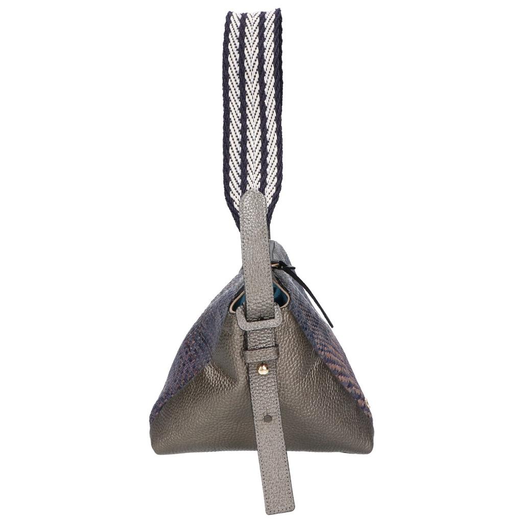 A.D.M.J. Accessoires De Mademoiselle [Excellent Condition] Goat Leather x Mesh One Shoulder Bag/ Handbag grayUsed