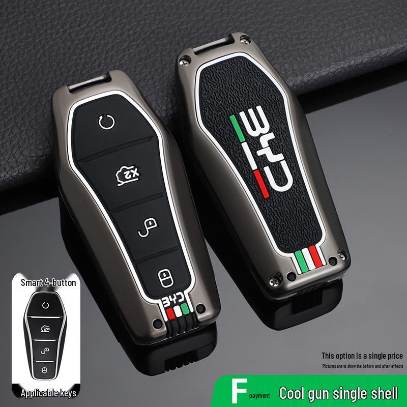Metal Key Cover for BYD Qin Plus DM-i, Dolphin e2, Yuan, e6, and e3
