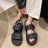 Mode 2025 Sommer neue dicksohlige Einriemen-Soft-Sandalen für Damen, stilvoll, bequem und leicht