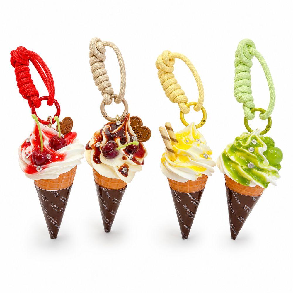 Cute Cartoon Ice Cream Keychain Food Shaped Backpack Pendant New Dessert Keychain Key Accessories