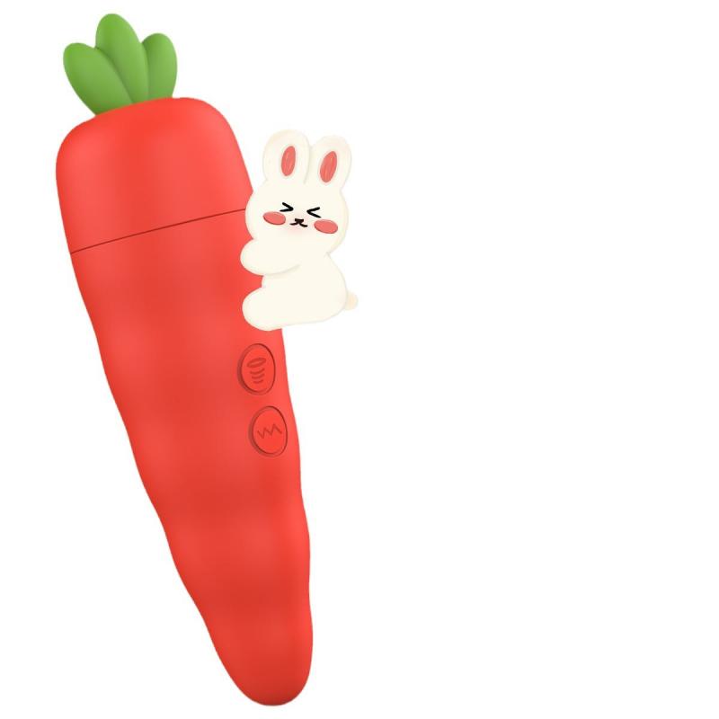 Women Mini Portable Carrot Shape Sucker Vibrator Female Cute Small Multi-frequency Vibrating Egg Jumping AV Stick Adult Sex Toys