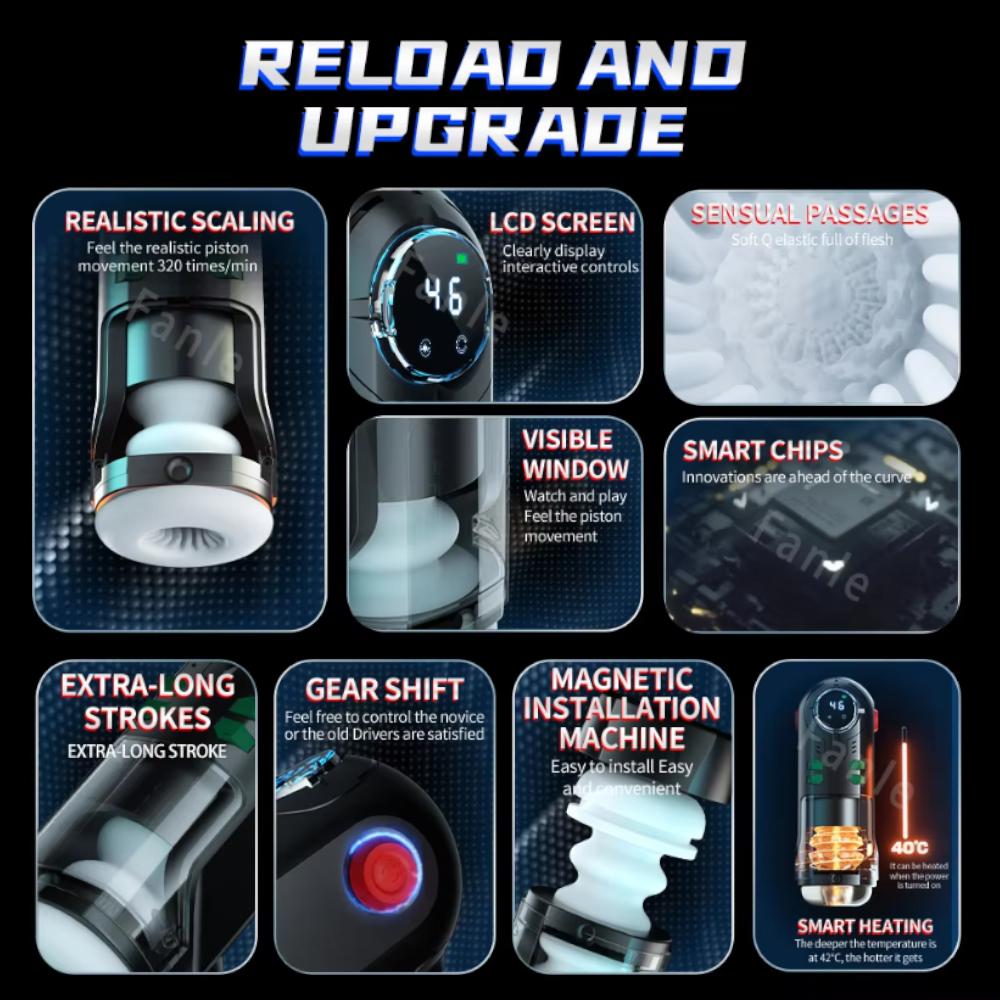 Automatic Telescopic Heating Masturbator Cup For Men Masturbators