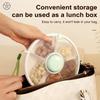 18cm Snack Spinner Container 5 Compartments Snack Box Divided Box With Button Lid Snacker Container For Kitchen Balanced Meals