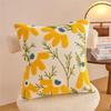 Pillowcase Artistic Flower Stitching Cotton Canvas Pillow Cover Breathable Sofa Bed Accent Piece Pillow Sham