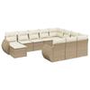 Vidaxl 11-Cz. Tuinmeubelset Met Kussens, Beige, Polyrotan
