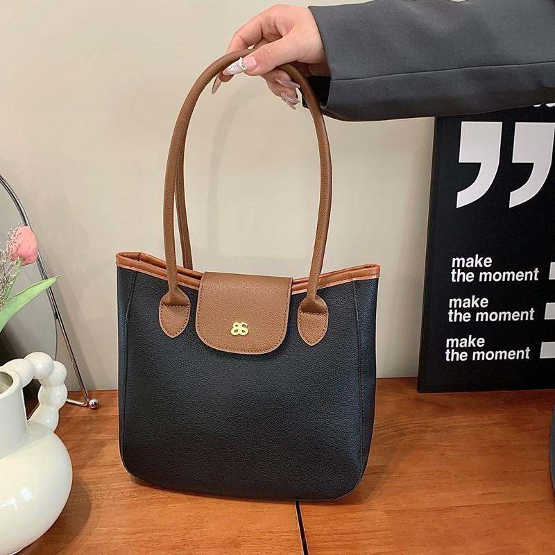Casual tote bag women's new high-end fashion commuting shoulder bag versatile underarm bag