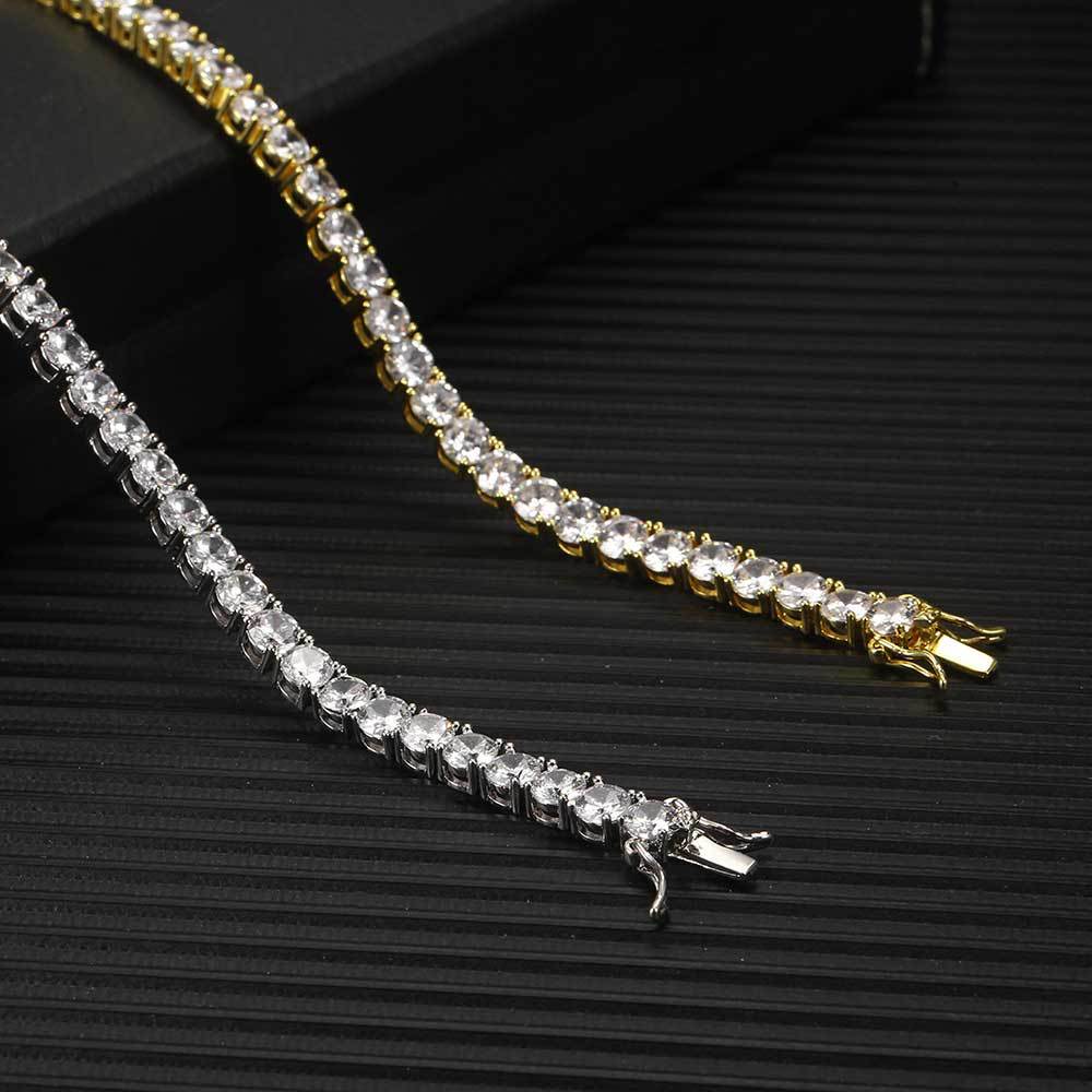 Men Women Tennis Necklace 3/4/5/6mm Zircon Chain Necklaces 40-60cm Unisex Choker Fine Jewelry