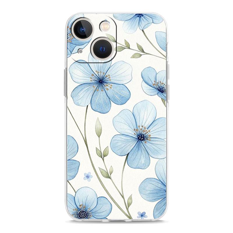 Phone Case For iPhone 17 Cases iPhone Air 16 15 12 13 14 Pro Max 7 8 Plus 16Pro iPhone11 Clear Soft Cover Elegant Flower