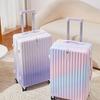 Stylish Gradient Luggage with Cup Holder & USB