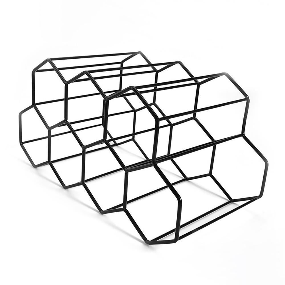 

Винная стойка, держатель для 7 бутылок, современное металлическое проволочное хранилище для вина, держатель для винных бутылок, держатель для винных бутылок, стойка для бокалов чёрный