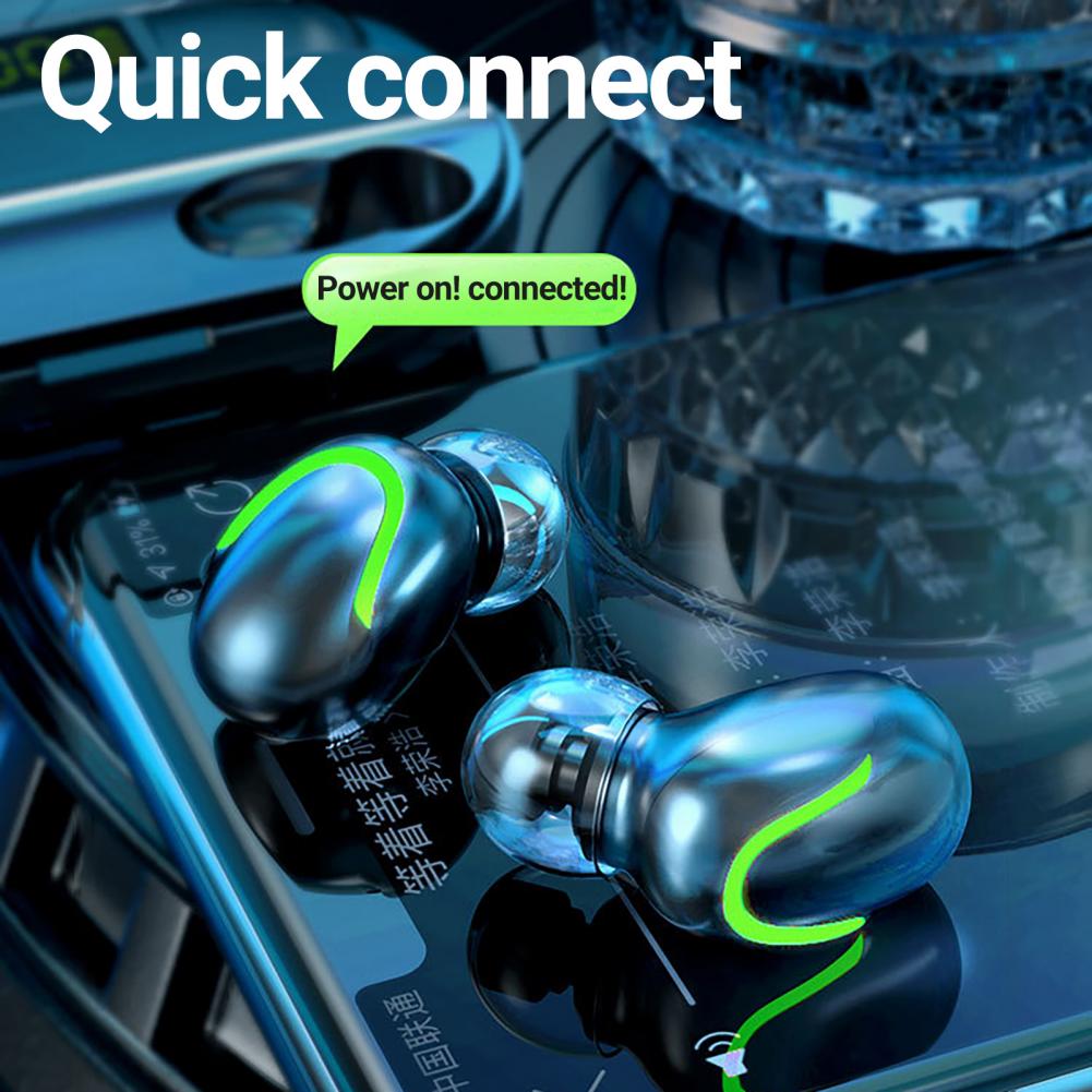 T2 Wireless Bluetooths Earphones Noise Cancelling LED Breathing Light Mini Stereo Sports In-ear Earphones Earbud