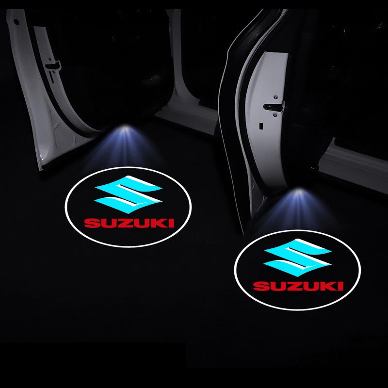 1/2pcs LED Car Door Courtesy Light Projector Welcome Lamp Car Badge For Suzuki Jimny Samurai Vitara Swift Baleno SX4 Ignis Alto Splash Swace
