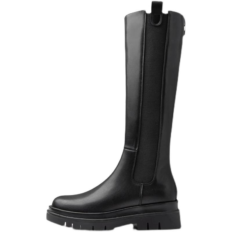 Aber Kniestiefel Herbst und Winter neue dicksohlige höhenverstärkende Ritterstiefel