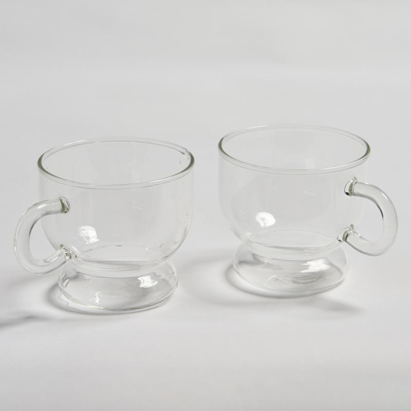 2PC Nordic glass coffee cup milk tea beer heat resistant cocktail wine mug Drinkware tumbler cups household Big mugs