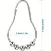 1 Pack 24pcs Shower Curtain Rod Hooks Stainless Steel Material with Rolling Balls Easy To Slide and Not Fall Off