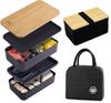 Premium Bento Large Includes Perfect for Sports and Microwave and Dishwasher Easy To Stylish Box, 2-Tier, Capacity, Cutlery, Strap, Airtight,