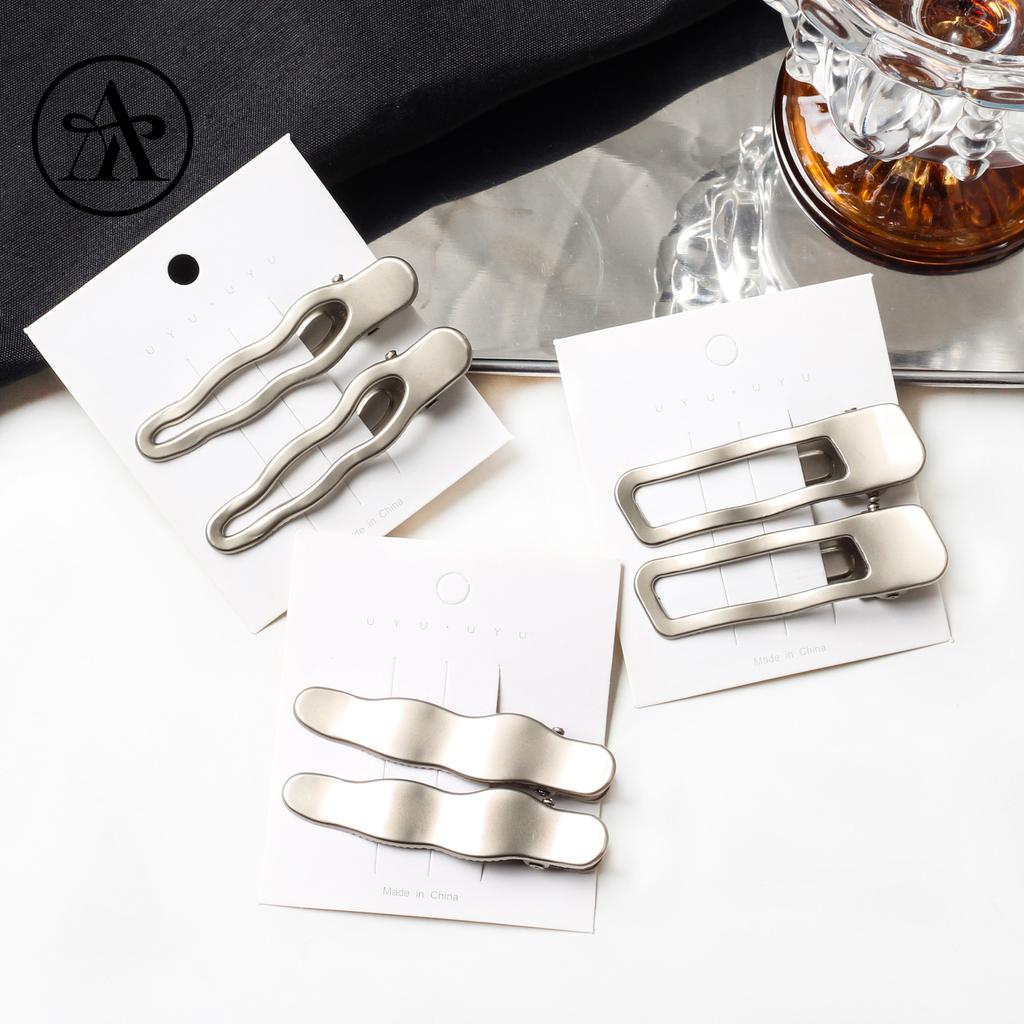 Minimalist Style BB Hair Clips Sweet Cool Side Bangs Clips Fashion Duckbill Hair Barrettes for Girls