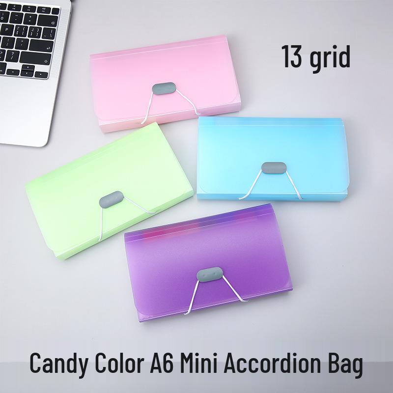 A6 Waterproof 13-Pocket Mini Accordion Document Holder