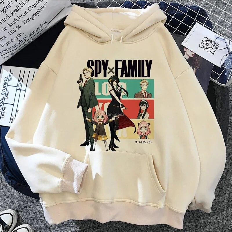 

Spy x Family Anya hoodies women Winter y2k aesthetic anime tracksuit women Fleece sweatshirts Unisex
