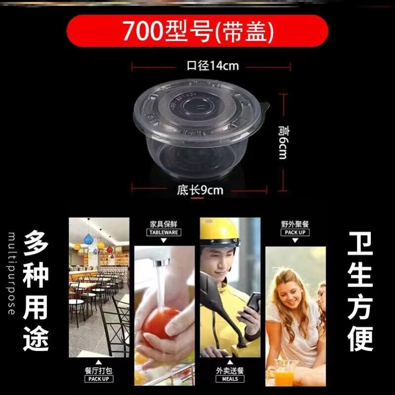 Star Disposable Plastic Round Bowls with Lids