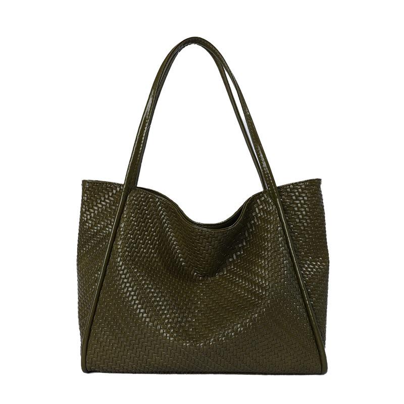 Stylish Autumn 2026 Women's Woven Tote Bag - Large Capacity, Single Shoulder Design