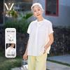 Vielseitiges reines Baumwoll-T-Shirt mit kurzen Ärmeln für Damen