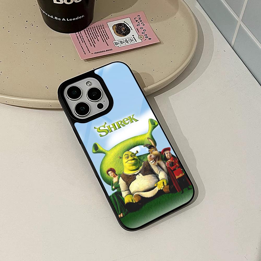 

Милый забавный M-MovieS S-Shreks Задняя крышка чехла для телефона для Iphone 17 16 15 14 Air 13 12 11 Pro Max Mini Plus Fundas Shell PC+TPU Чехол iPhone17 Pro