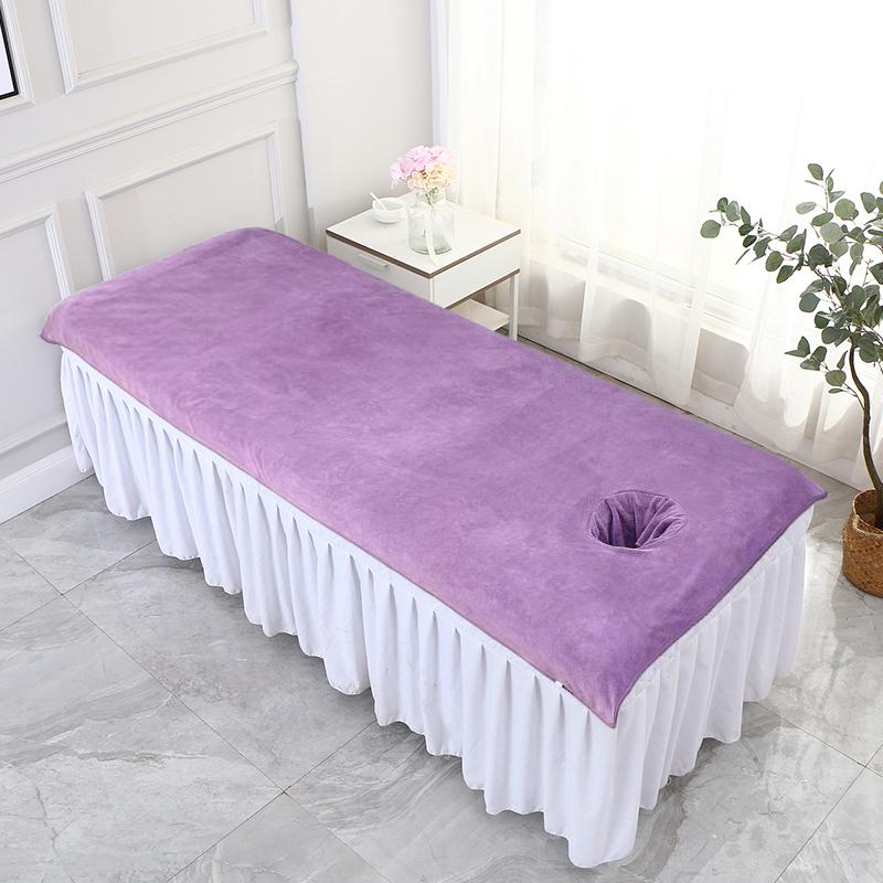 80x190cm Massage Sheet with Holes Absorbent Spa Sheet Large Microfiber Bath Towel for Beauty Salon Beauty Salon Supplies