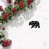 Black Metal Bear Wall Art Sculpture, Hollow Single Line Design for Home Living Room Outdoor Decor, Housewarming Gift 12x8Inch