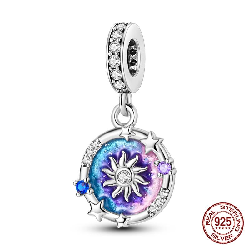 Fit Original 925 Bracelet Magic Star Plate Angel Moon Tree of Life Charms DIY Jewelry Making Women Gift 100% 925 Silver