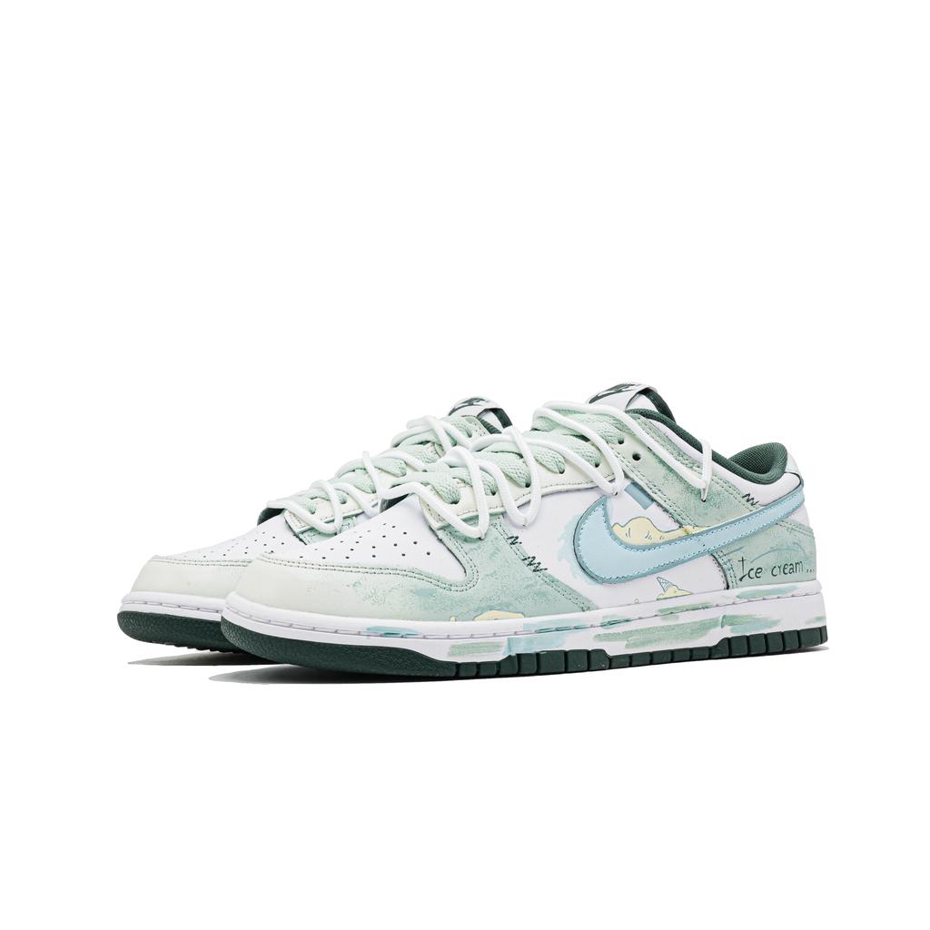 Nike Dunk Ice Cream Slip Resistant Abrasion Resistant Low top Skateboard Shoes Unisex Grass Green DD1391-101(Team861-)