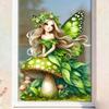 Creative Green Wing Fairy Static Cling Wall Sticker for Living Room Bedroom Study Home Decor