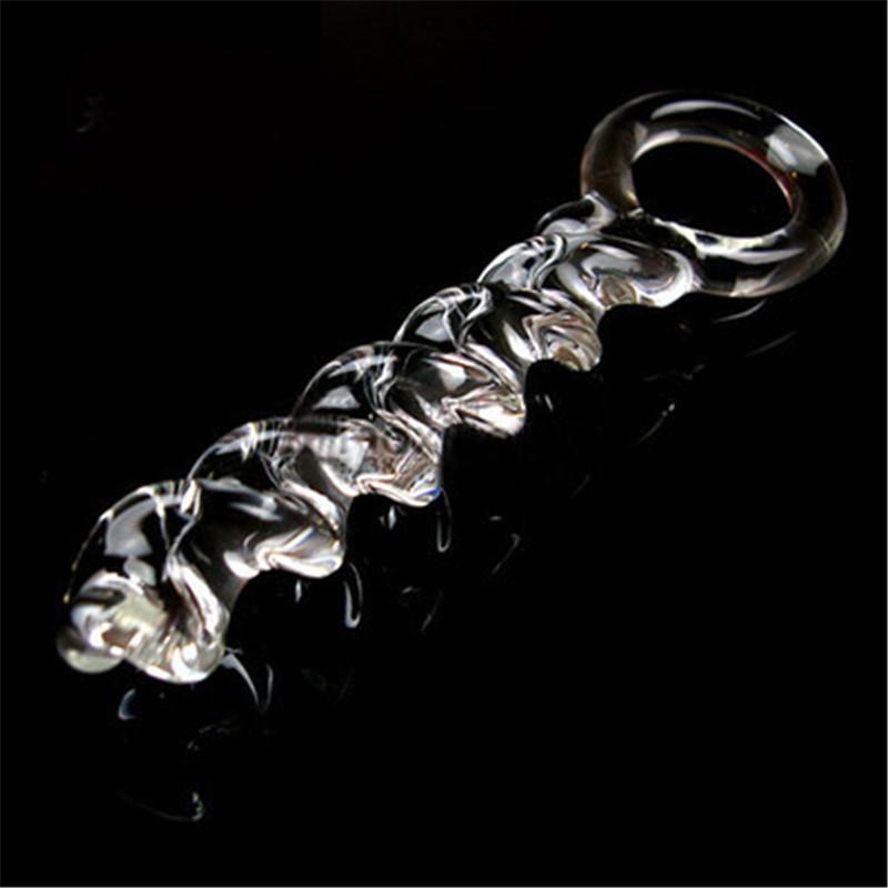 Glass Dildo Anal Plug Crystal Female Masturbation Vagina G-spot Massage Fake Long Penis Cock Sex Toys for Women Men