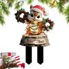 Christmas Decorations Outdoor Stakes Decorative Garden Stakes For Christmas Decor 2D Flat Acrylic Party Supplies For Planter