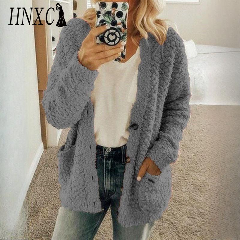 HNXC Dame Vintage Casual rutenettmønster Høst Vinter Langermet Jakker & Kåper