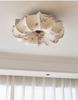 French Mid-Century Wabi-Sabi Ceiling Light: Retro South Seas Fabric Print for Bedroom & Study