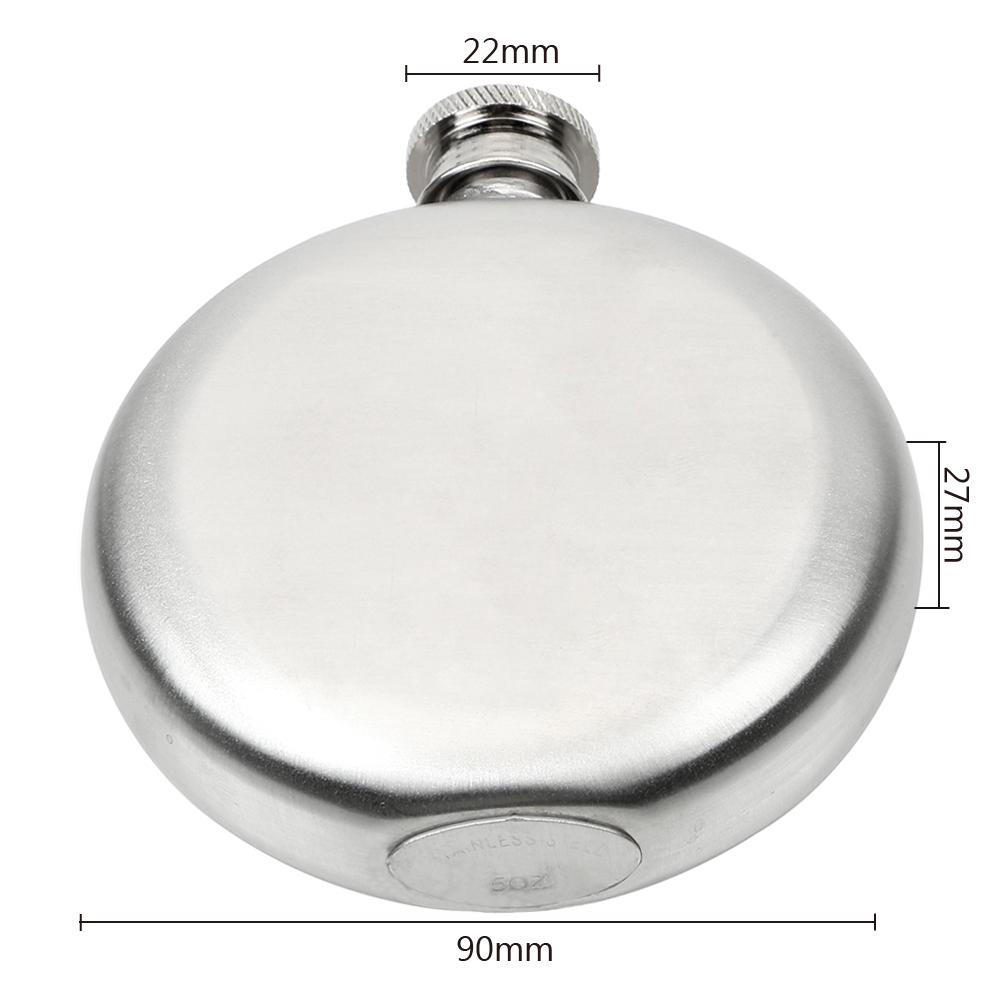 HILIFE Stainless Steel Alcohol Hip Flasks Russian Liquor Pot Round Whiskey Flask 5 Oz Wine Bottle Drinkware Accessories