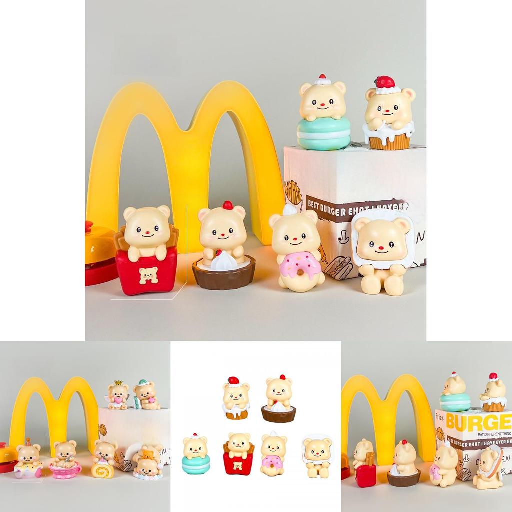 Butter Bear Cute Handicraft Pvc Figurine With Blind Box Packaging For Home Decor