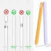 Silicone Pencil Case for Apple Pencil 2 2nd Generation Stylus Pen Cases Solid Color Cover for Apple Pencil Pro Protective Sleeve