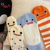 Cute Socks Creative Garden Eel Mid Socks Weat Anti Odor Breathable Shark Soft Socks Novelty Ankle Foot Cover Accessories Gift