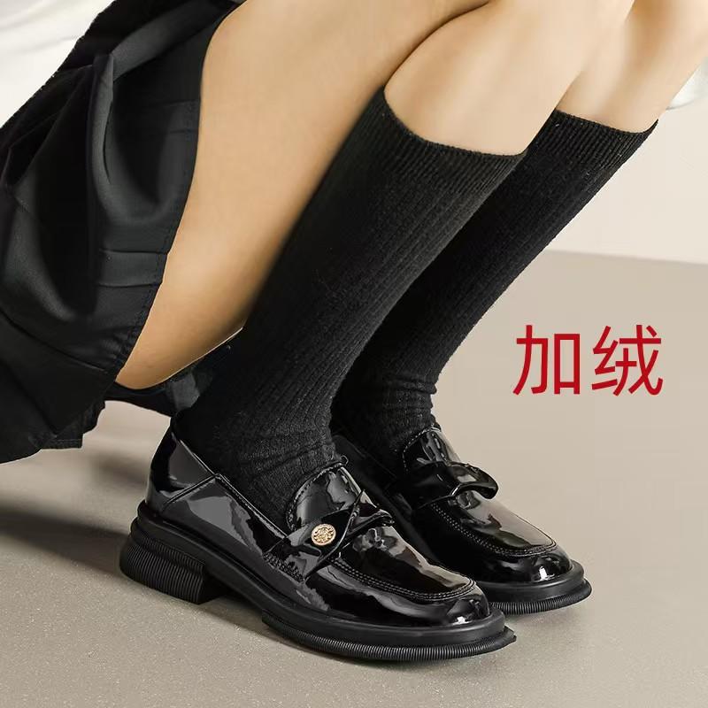 [sheii Su Yinyin] Small gold coins with thick soles step on the heel, lazy thick heels, loafers, women's small leather shoes, casual
