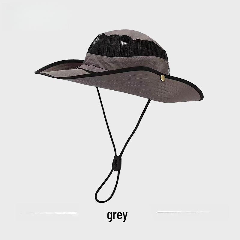 Men's Quick-Dry Color Block Sun Hat, UPF Sun Protection, Waterproof & Breathable; Ideal for Spring/Summer Outdoor Hiking & Sports.