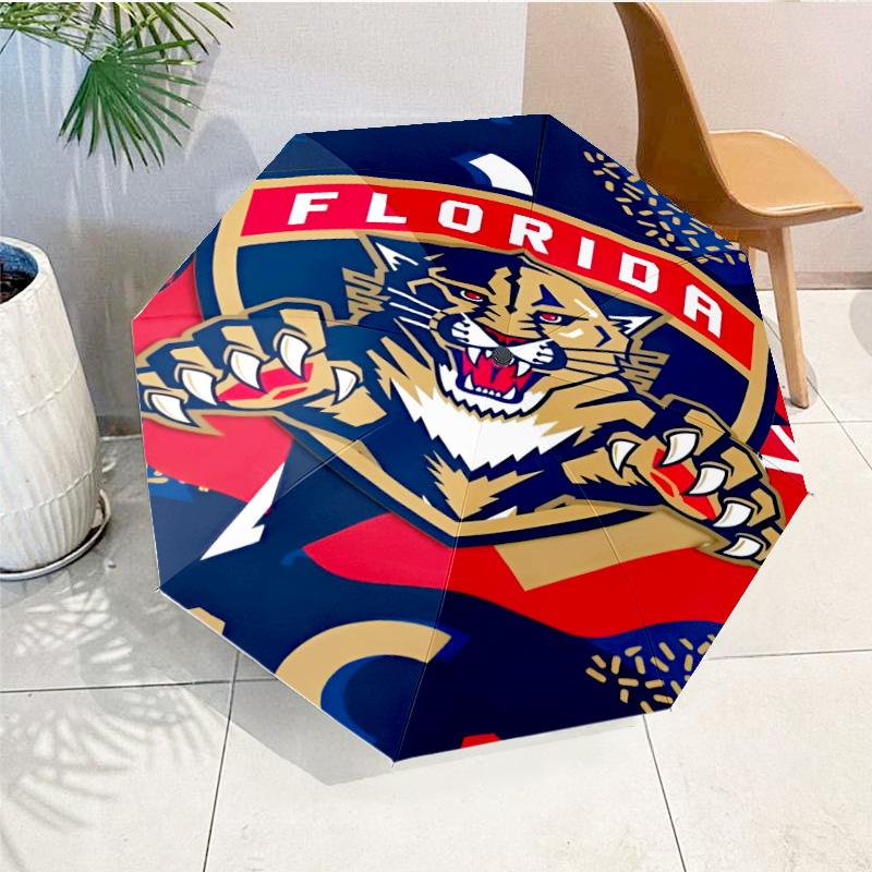 Panthers Team Spirit Umbrella 8-Frame for Travel, Camping, Casual Lightweight Portable Umbrella, Essential for Every Family Holidays Gift