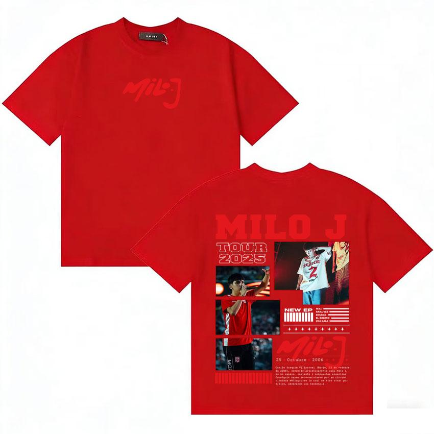 

Rapper Milo J Tour Merch Tshirt Unisex Trendy Music Tshirt Unisex Women Loose High Quality Streetwear T Shirt Aesthetic Pop Tshirts S