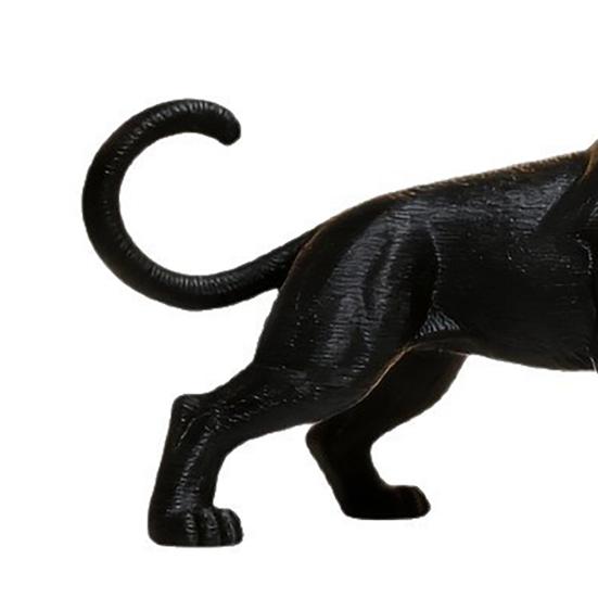 Czarny Pantera Ozdoba Drukowana 3D Mini Matowa Czarna Dekoracja Biurkowa Figurka Zwierzęcia z Dżungli dla Dzieci, Zabawka Prezent dla Chłopców i Dziewczynek