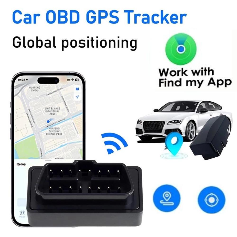 Mini OBD GPS Tracker For Apple With Find My App Car Anti Loss Device Real Time Location GPS Locator Plug In Version Lifetime Free System