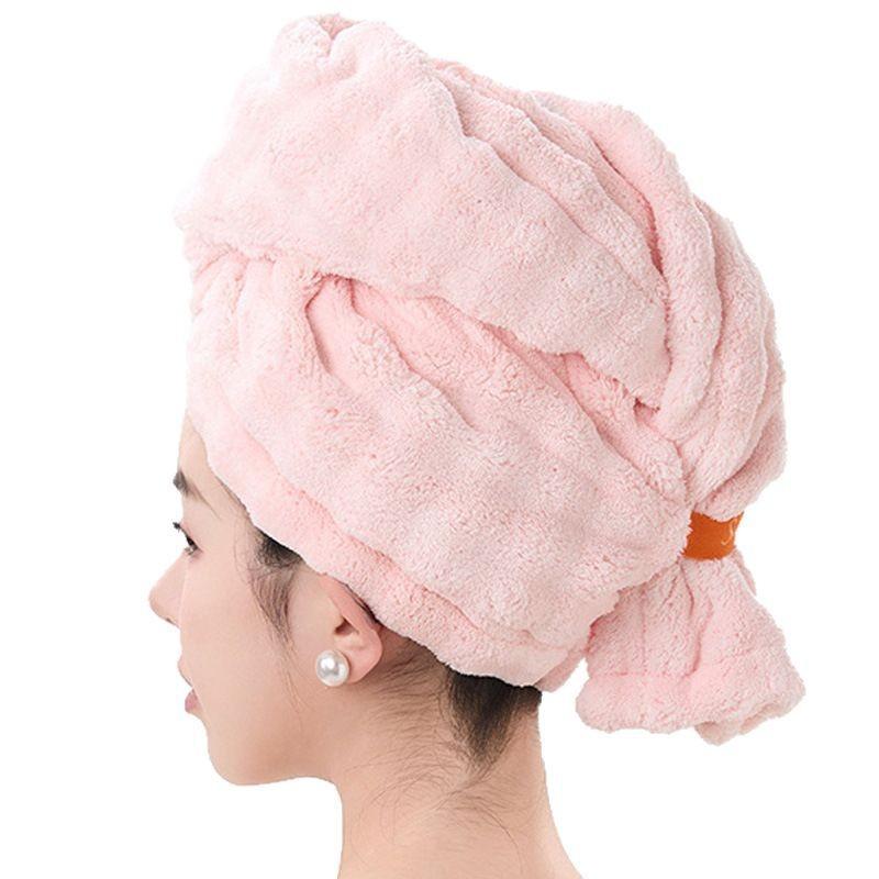 Cappuccio per Capelli Secchi da Donna, Foulard Ispessito e Super Assorbente per Asciugare i Capelli, Cappuccio Asciugatura Rapida, Asciugamano per Capelli Secchi